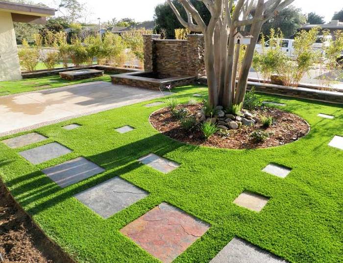 Hướng dẫn cách thiết kế thi công sân vườn cỏ nhân tạo xanh mát - kythuatcanhtac.com