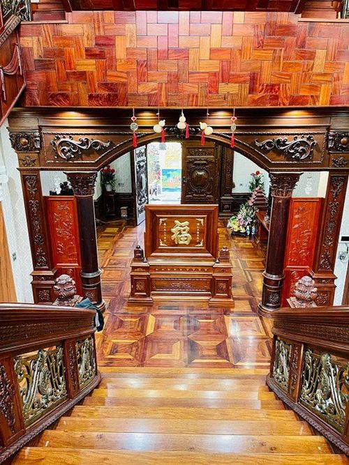 Biệt thự của đại gia Bắc Ninh với nội thất toàn gỗ nguyên khối nhập từ Lào - 11 - kythuatcanhtac.com