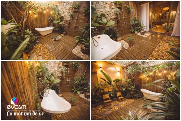 Muốn có khu tắm tiên, 8X vác tre, nứa về giữa thủ đô cải tạo sân vườn 55m2 đẹp mê - 4 - kythuatcanhtac.com