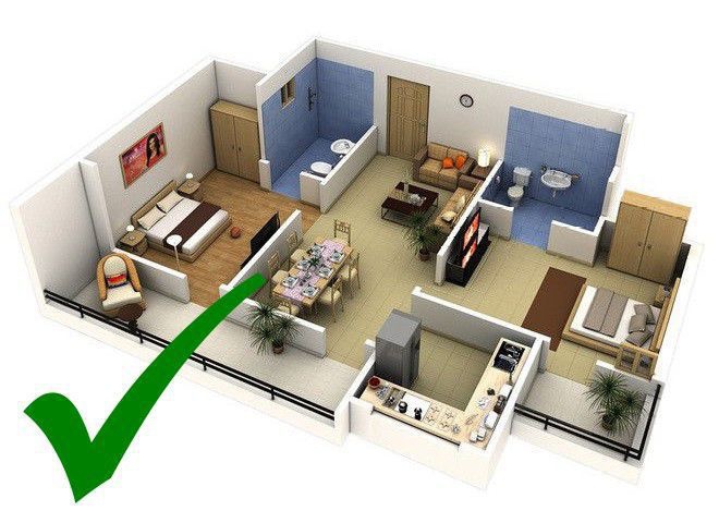 Nhà chung cư thường sẽ mắc 5 lỗi phong thuỷ này, thử nhìn xem nhà bạn bị mấy cái - 4 - kythuatcanhtac.com