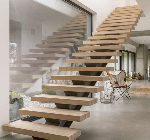Mẫu cầu thang gỗ đẹp hiện đại, đơn giản làm nổi bật ngôi nhà - 9 - kythuatcanhtac.com