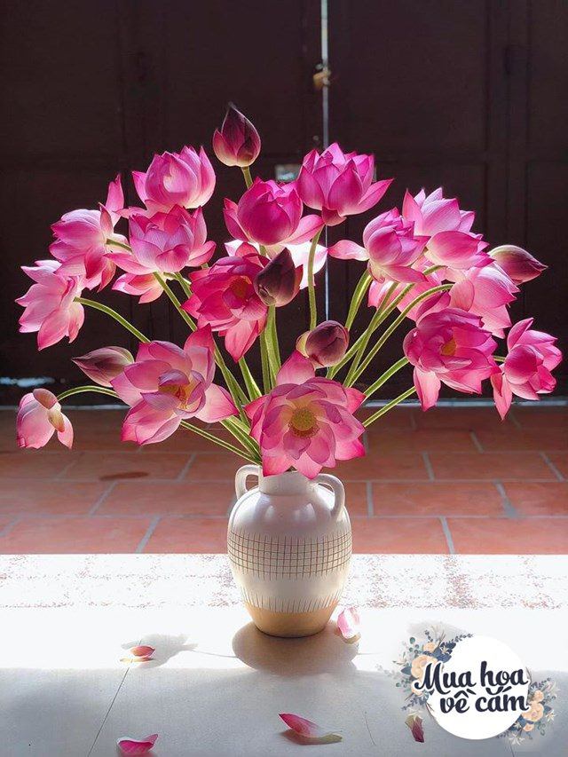 Muôn kiểu cắm hoa sen đẹp hút hồn của chị em Việt, nhìn là muốn amp;#34;rướcamp;#34; ngay 1 bình - 18 - kythuatcanhtac.com