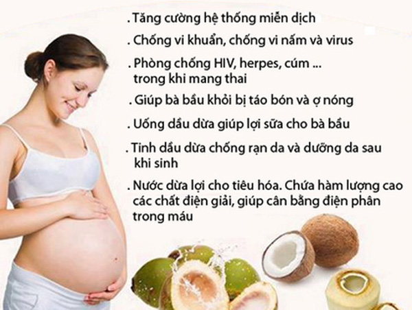 Công dụng của dầu dừa đối với phụ nữ mang thai - kythuatcanhtac.com