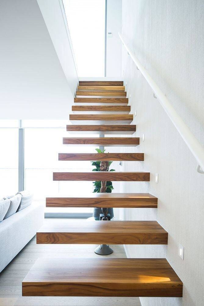 Các mẫu cầu thang gỗ hiện đại năm 2022, nhà nhỏ hay to đều ứng dụng dễ dàng - 13 - kythuatcanhtac.com